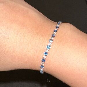 Pandora Blue and Silver gem Bracelet